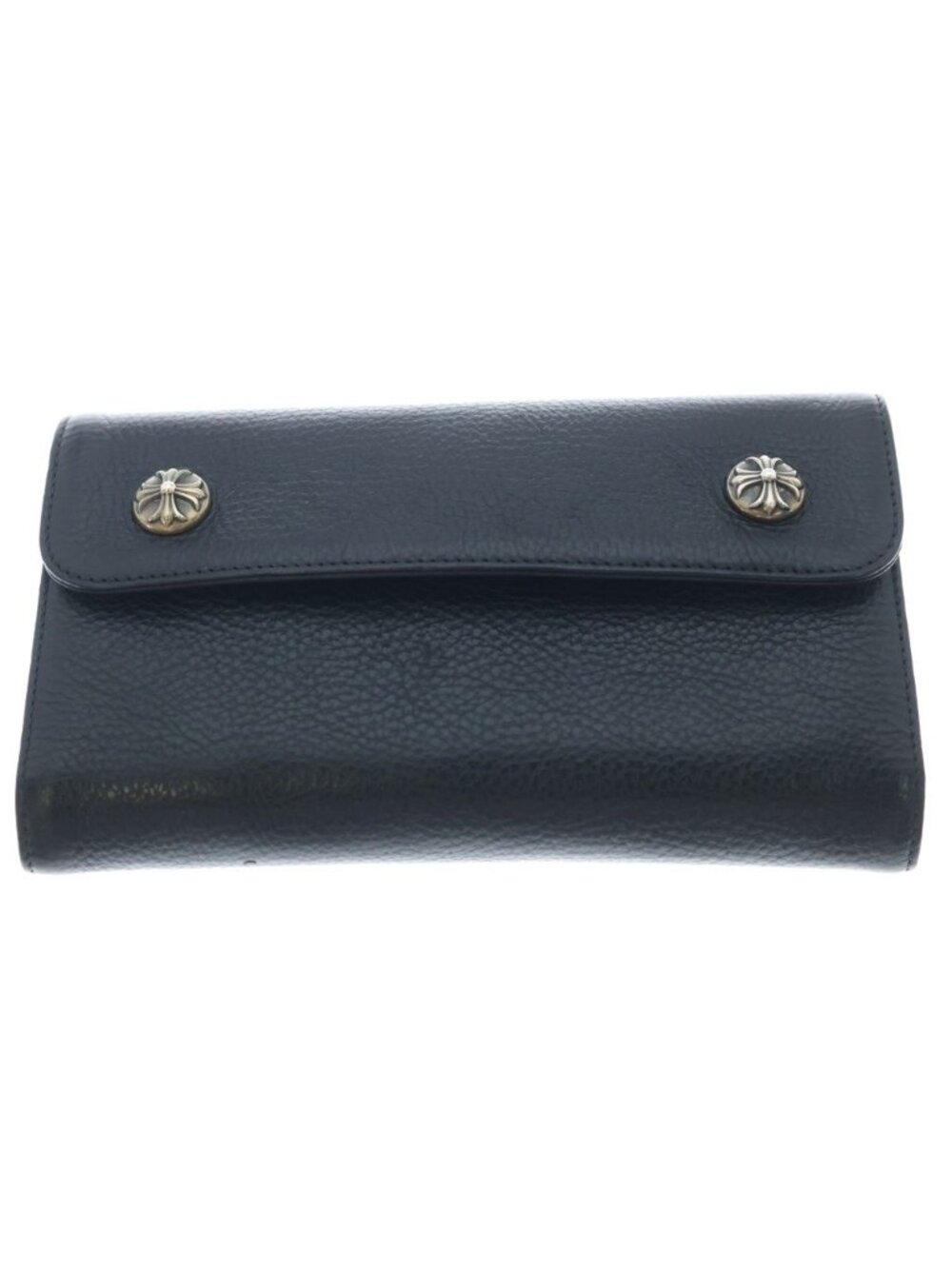 Chrome Hearts Wave Leather Wallet Black